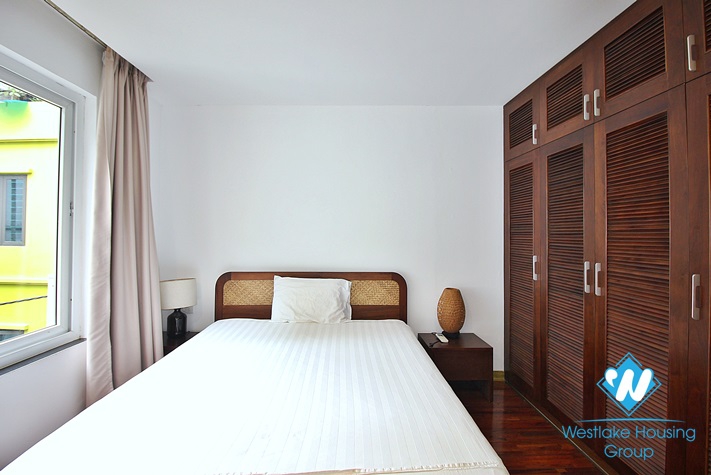 Lake view three bedrooms apartment for rent in Quang Khanh st, Tay Ho